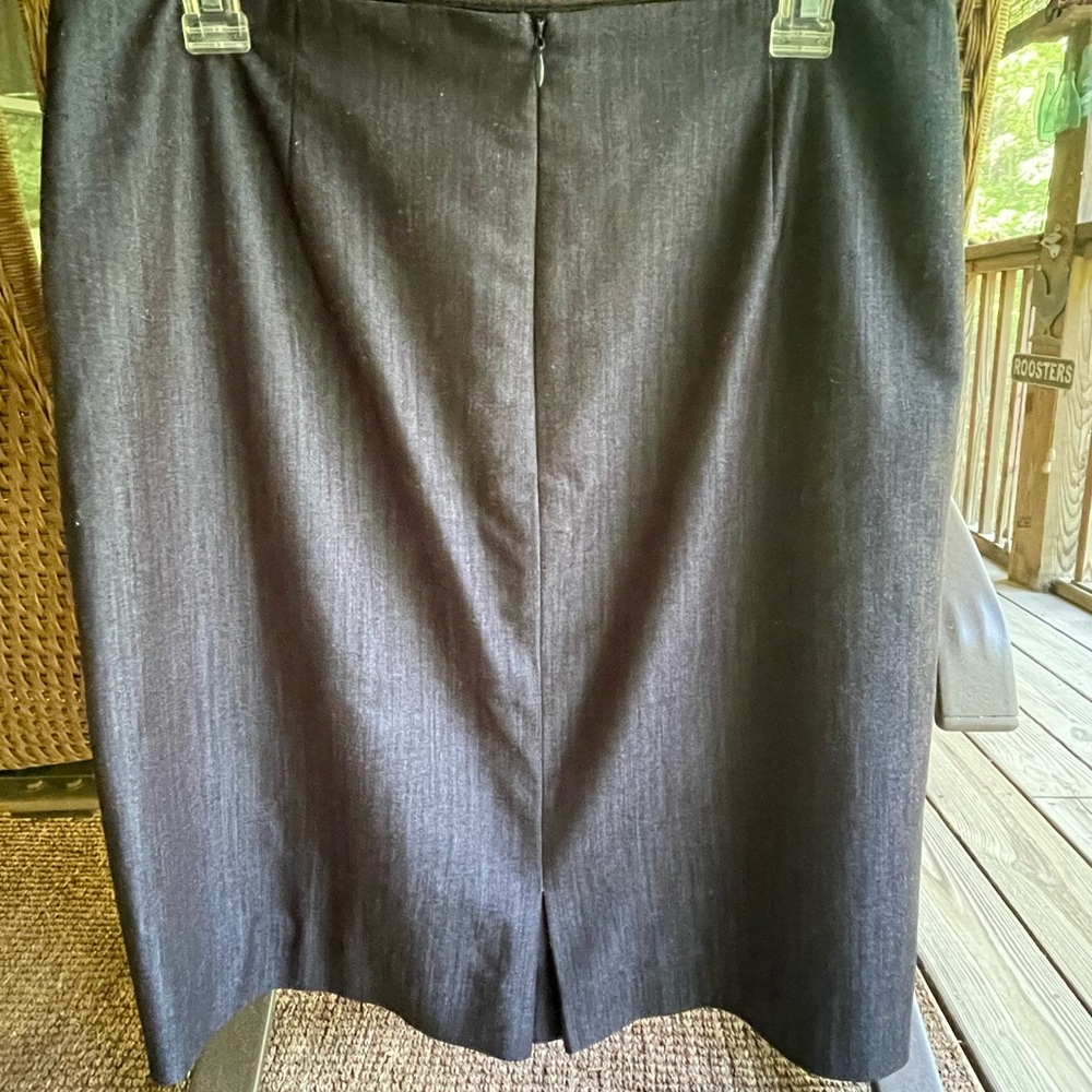 Classic Dark Denim-look Women's Skirt Suit - Picture 4 of 9
